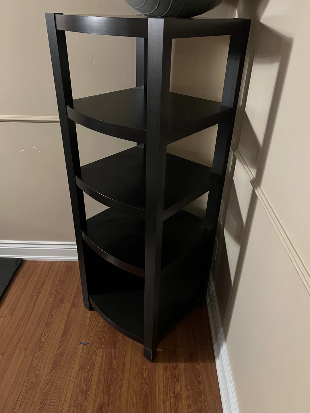 Set of 2 Dark Brown 5-Shelf Corner Bookshelf - photo 3