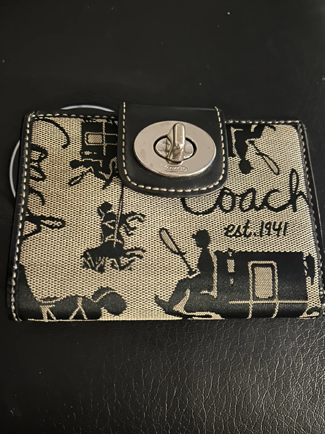 Coach est. 1941 Signature Pattern Bi-fold Wallet