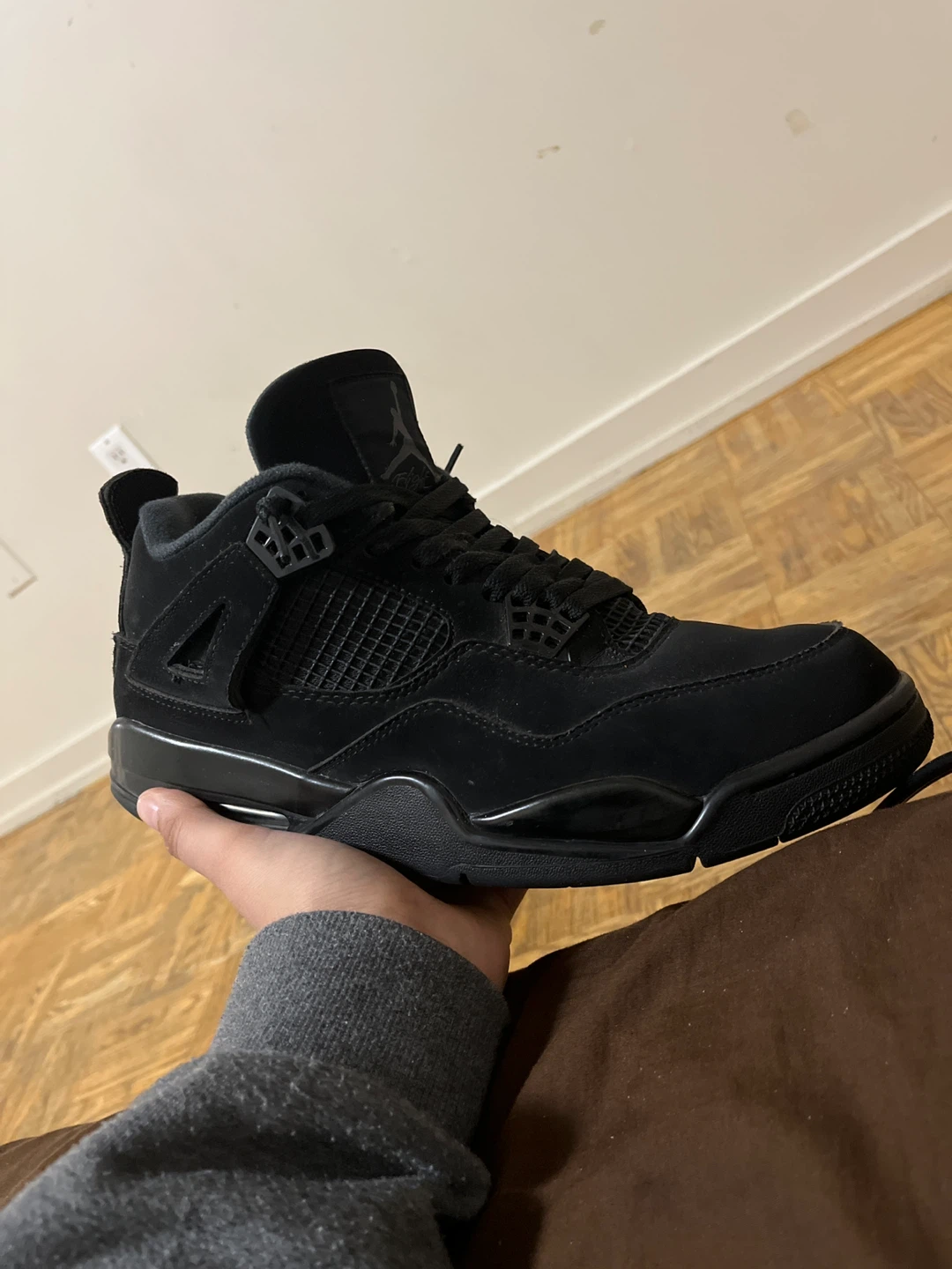 Black Air Jordan 4 Sneakers