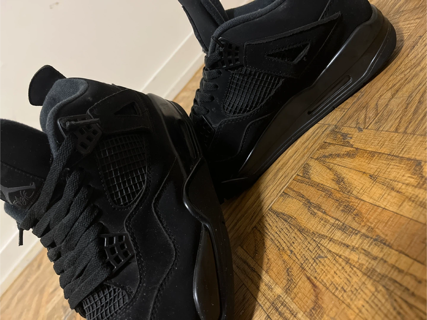 Black Air Jordan 4 Sneakers - photo 2