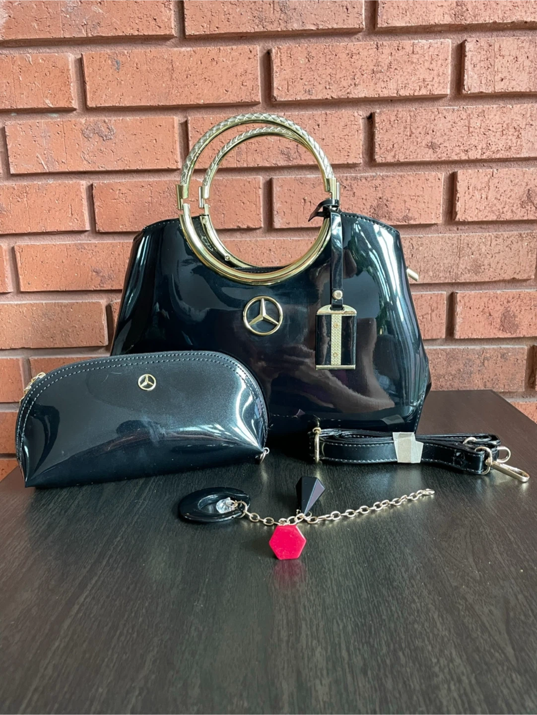 🥕 Black Mercedes-Benz Handbag