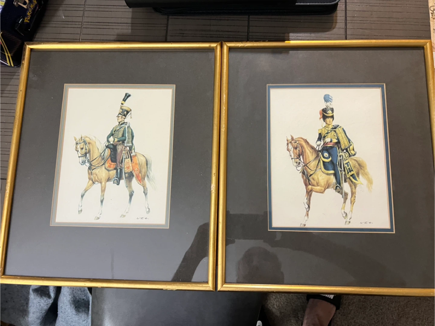 Framed Art Prints - Pair of Horseback Military Figures