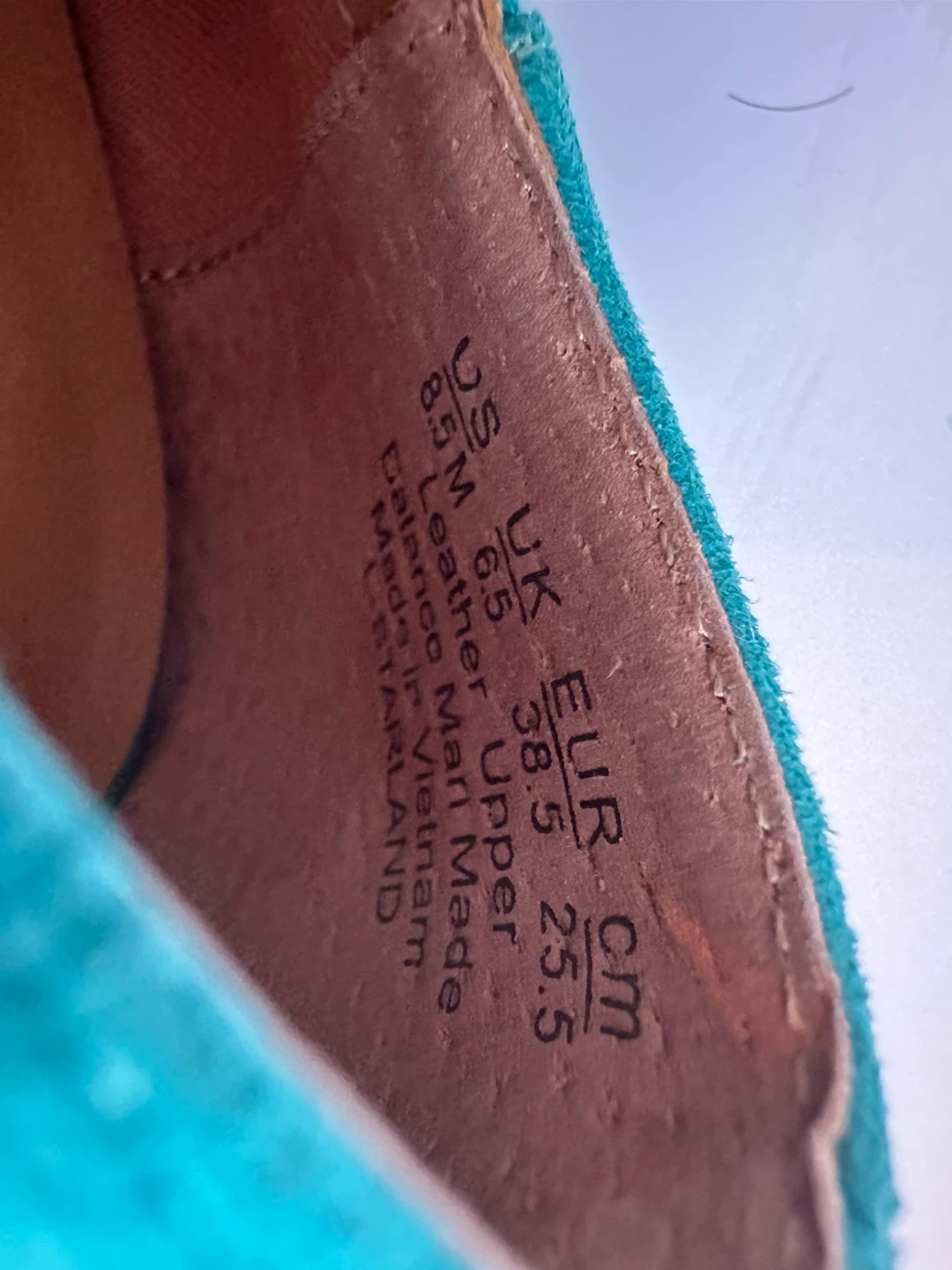 NEW ! Franco Sarto Teal Suede Pointed Toe Loafers - Size 8.5M - photo 5