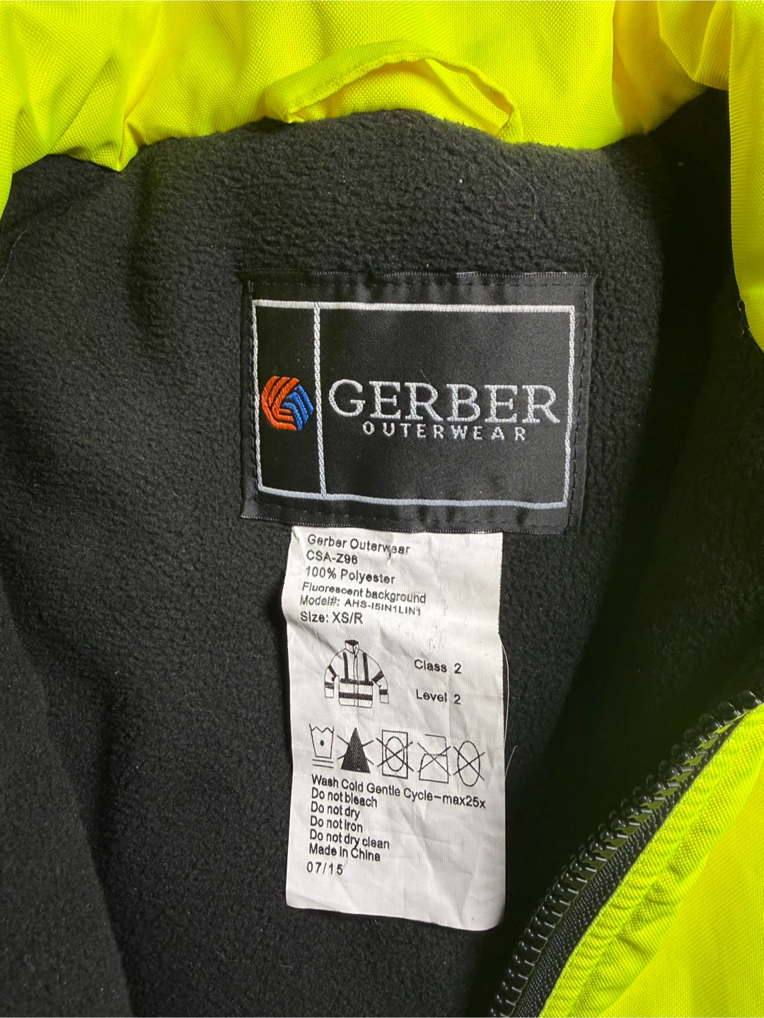Men’s Gerber High Visibility Class 2 Safety Jacket 2 in 1 Sz XS - photo 4