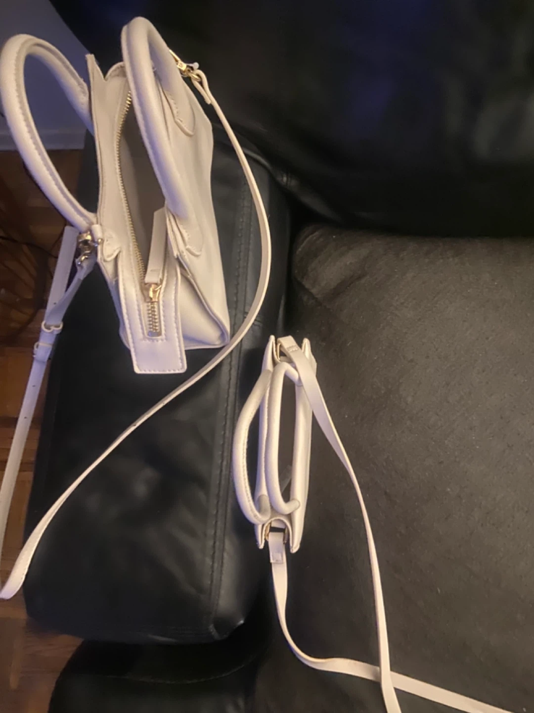 White Faux Leather Handbag Set - photo 4