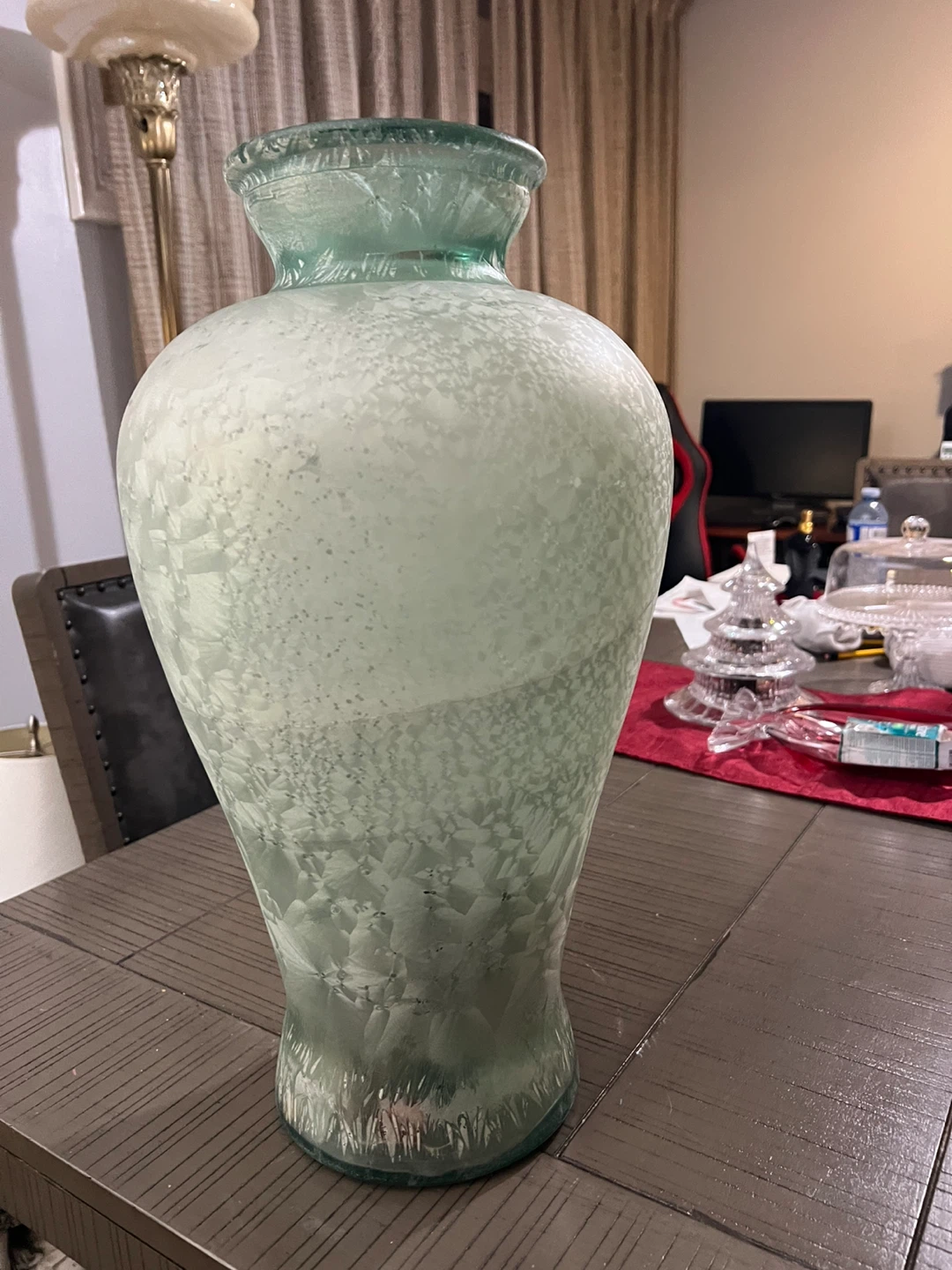 Large Frosted Glass Vase - photo 2