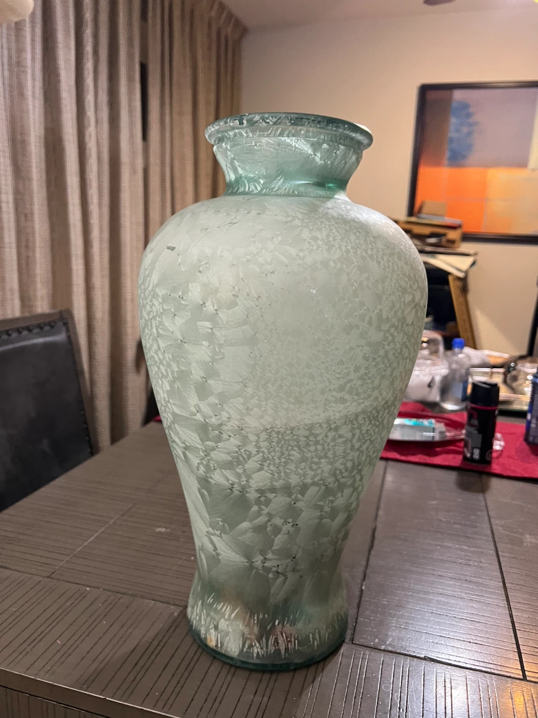 Large Frosted Glass Vase - photo 4