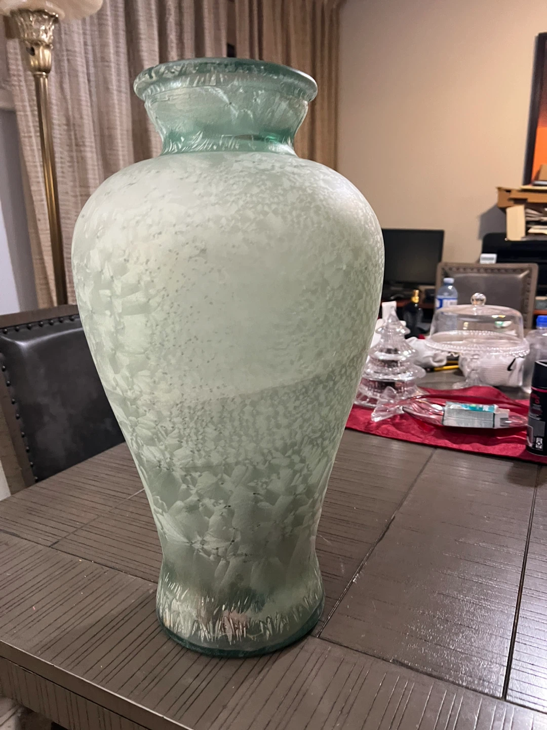 Large Frosted Glass Vase - photo 3