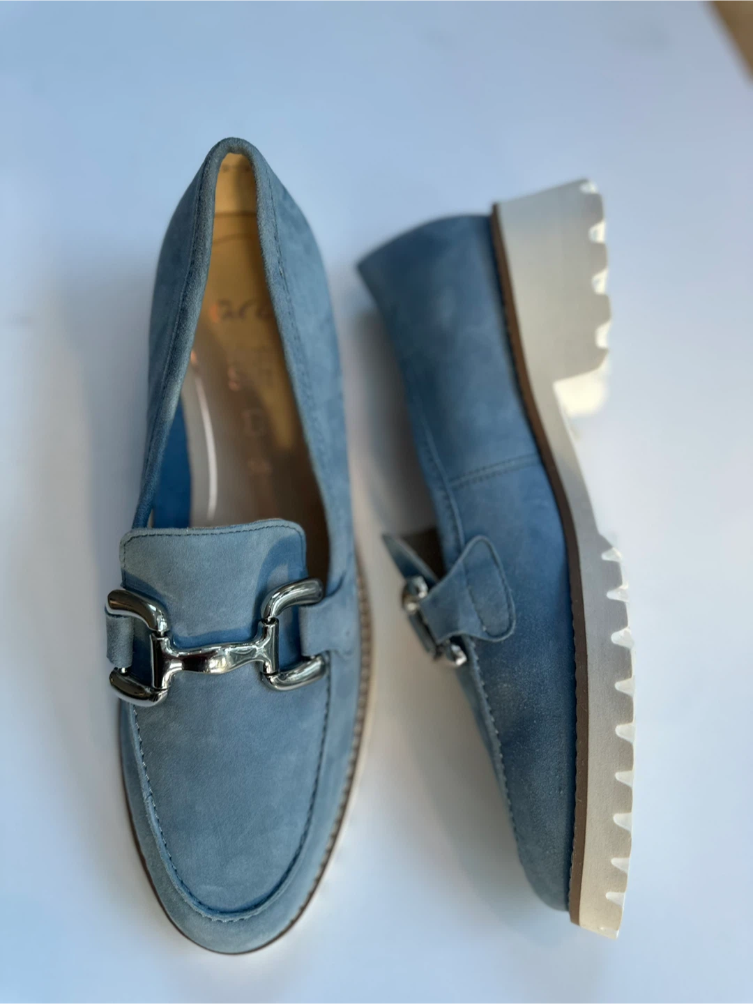 ARA High Soft Blue Suede Loafers Women's Size 7 / EU 5.5 - photo 5
