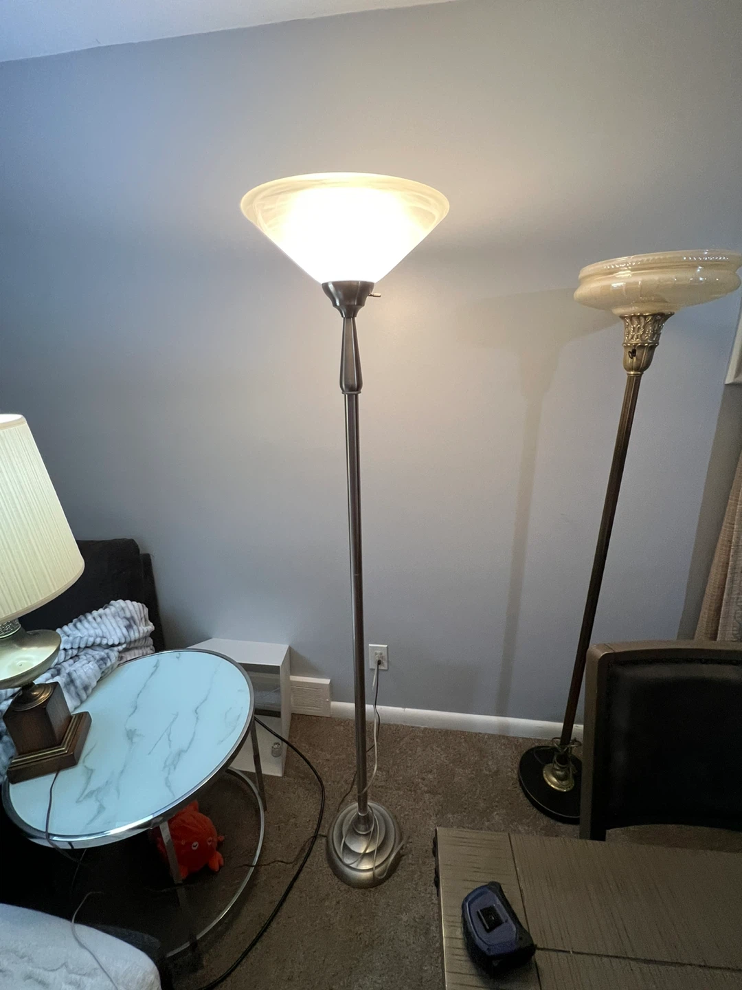 Floor Lamp with Frosted Glass Shade - photo 2