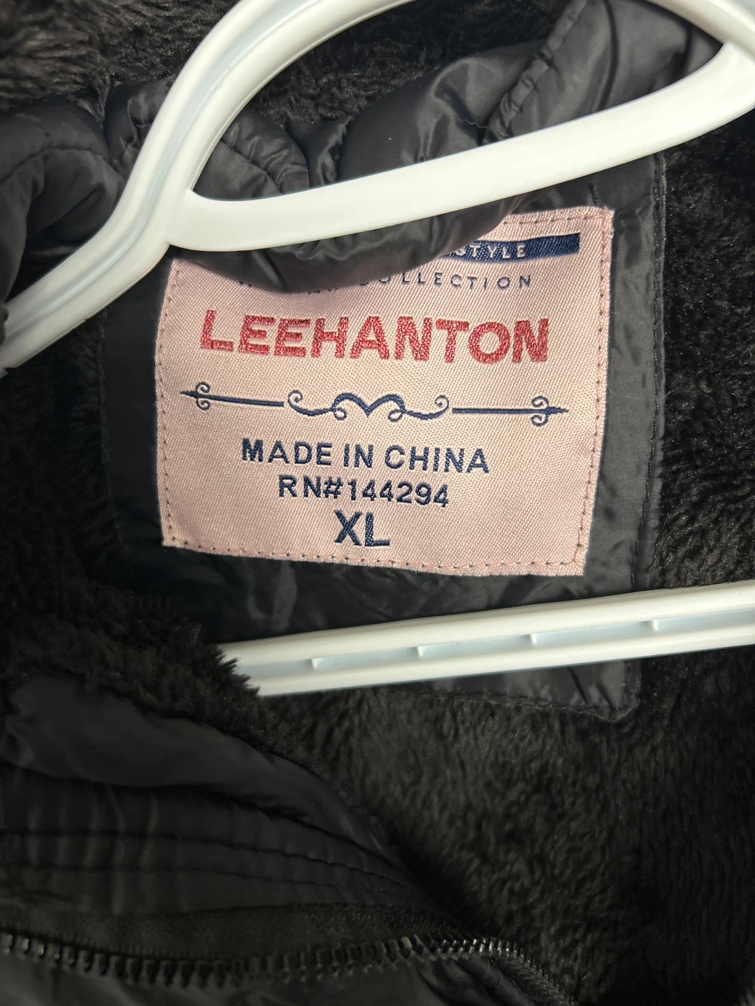 Leehanton Black Puffer Jacket - XL - photo 3