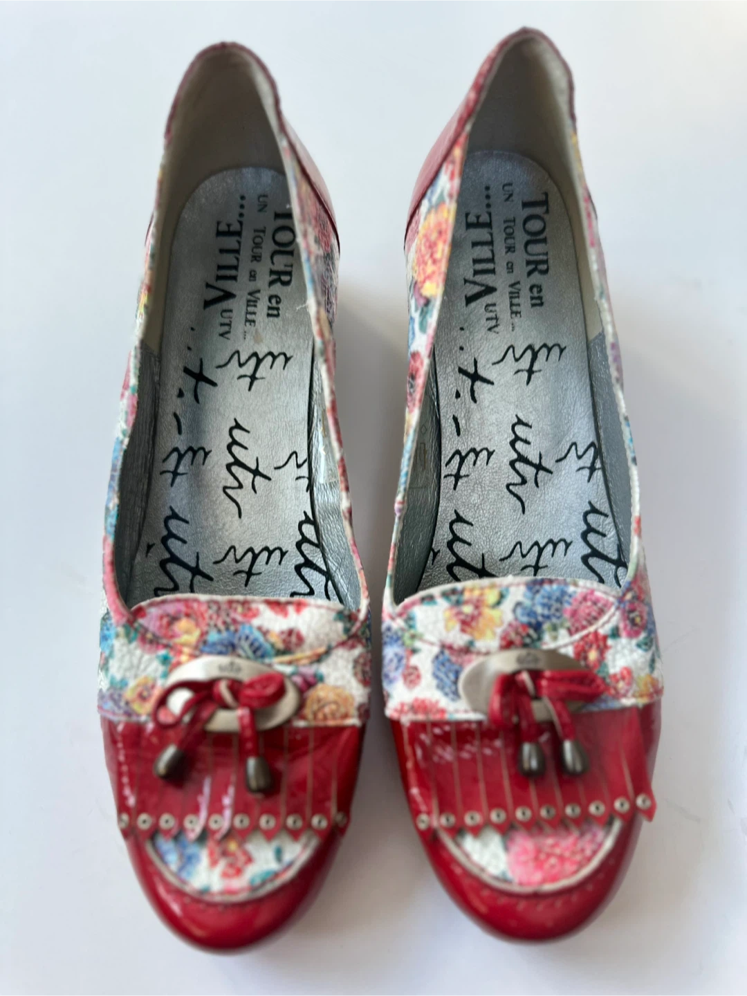 Un Tour en Ville Floral  patent leather Heels Sz. 6/ EU37 - photo 2