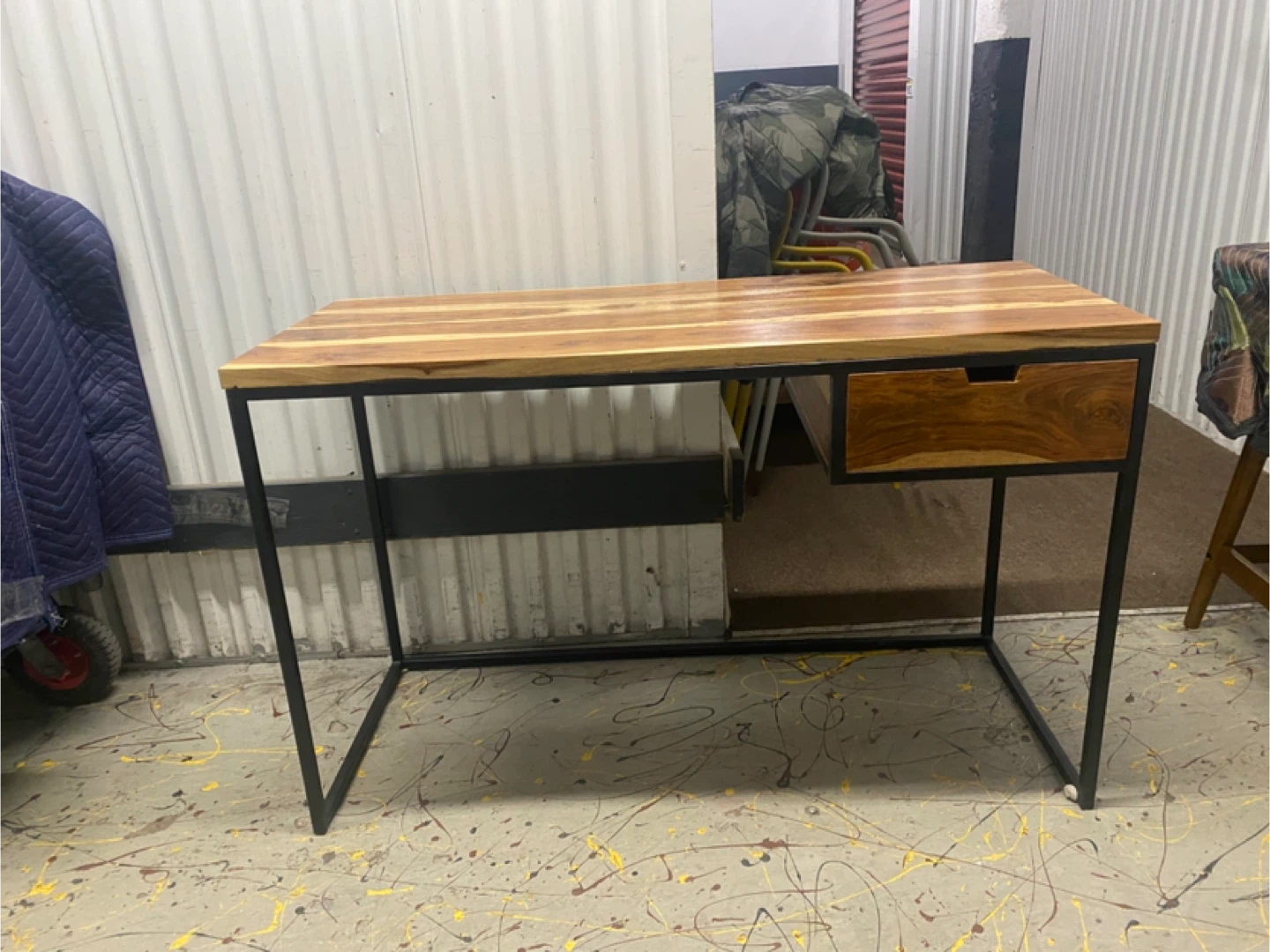 Wood Top Writing Desk with Drawer - photo 2
