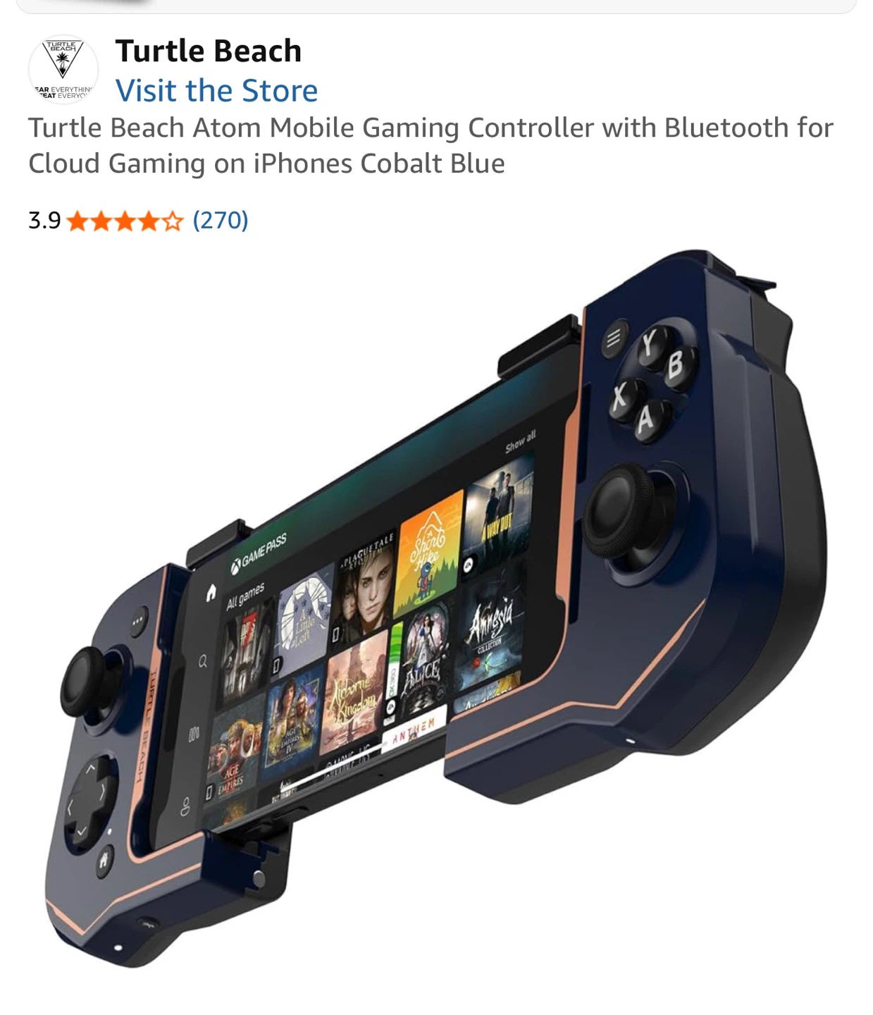 Turtle Beach Atom Mobile Game Controller for Android Smartphones