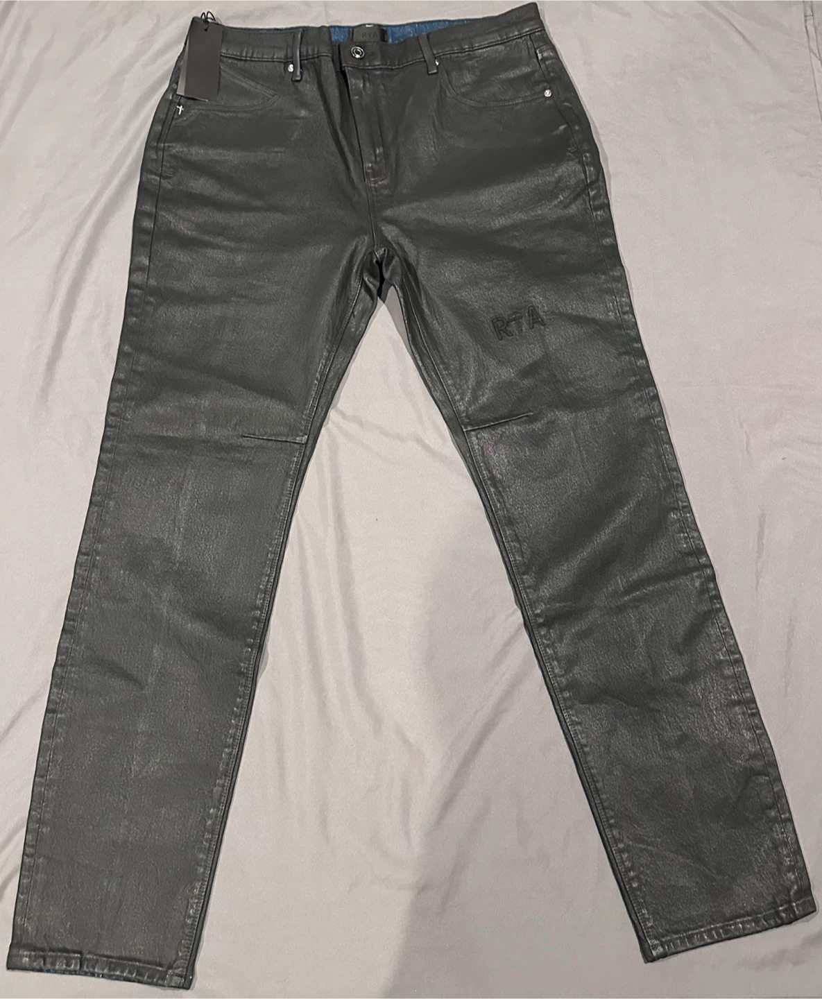 RTA Clayton Skinny Jean men’s dark blue wax finish size 38