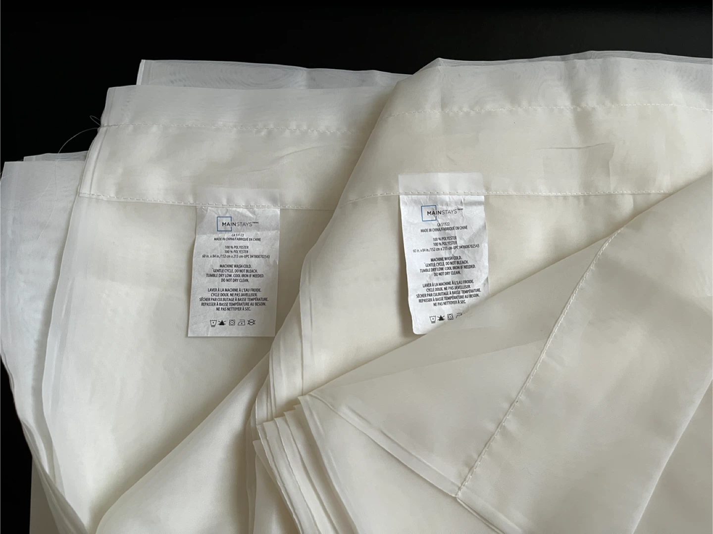 Mainstays Sheer Curtains (Set of 2) with Rod - photo 4