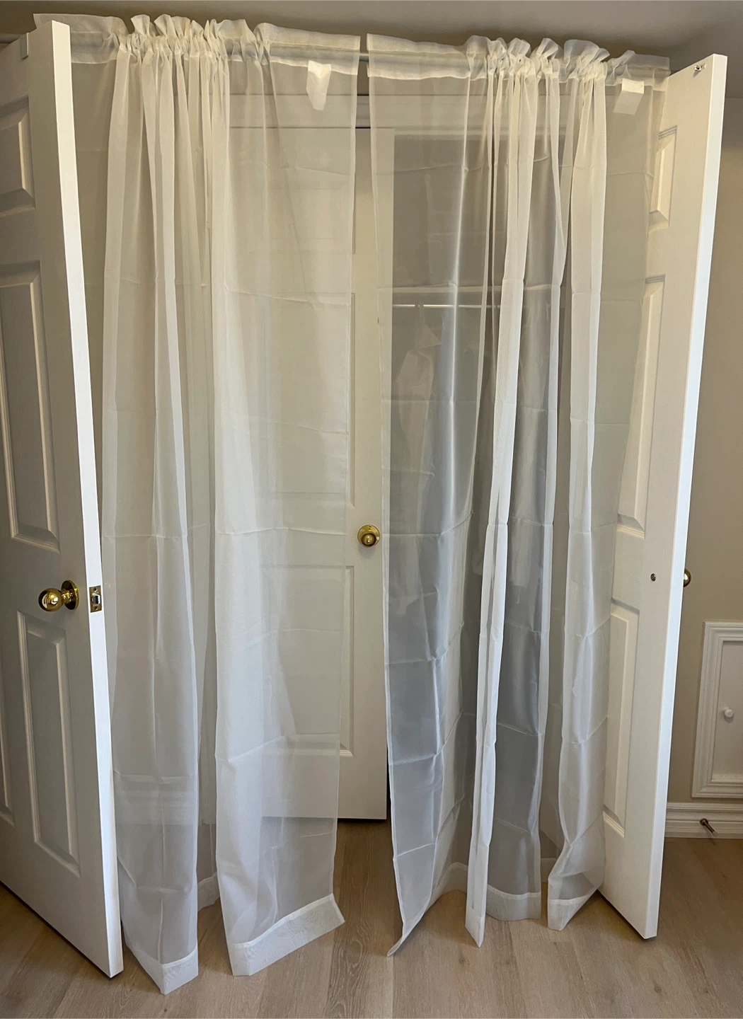 Mainstays Sheer Curtains (Set of 2) with Rod