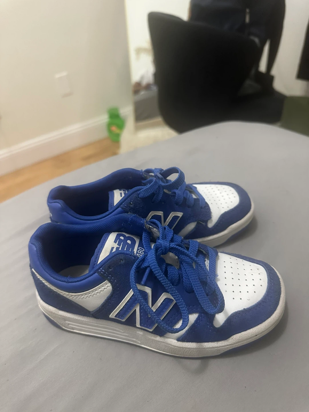 New Balance Kids Blue & White Sneakers