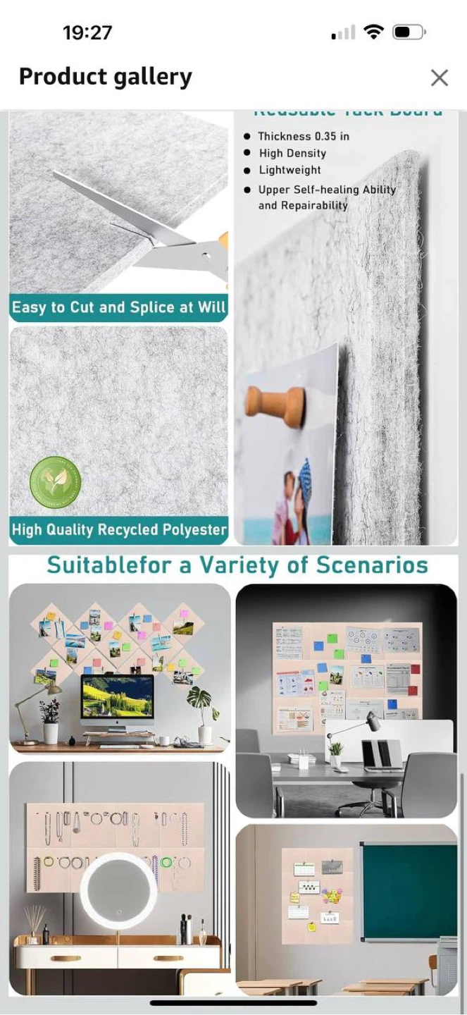 SOYANGNEK 12PCS Felt Wall Tiles 11.8”x11.8” – Sealed - photo 5