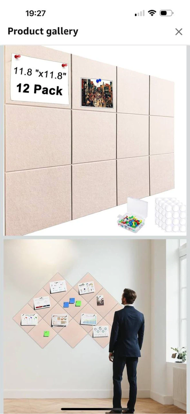 SOYANGNEK 12PCS Felt Wall Tiles 11.8”x11.8” – Sealed