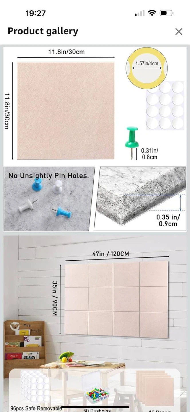SOYANGNEK 12PCS Felt Wall Tiles 11.8”x11.8” – Sealed - photo 4