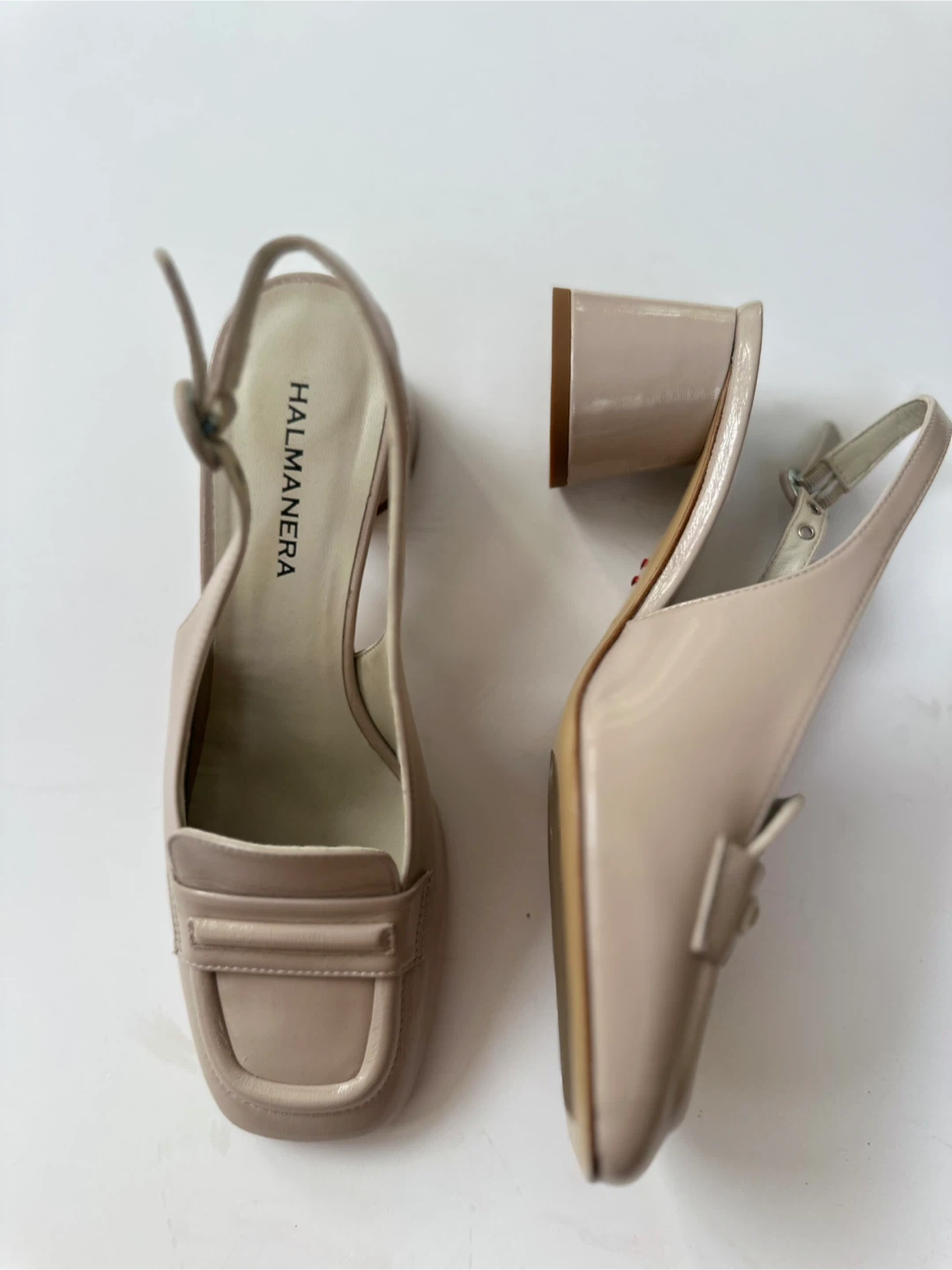 NWT ! HALMANERA Slingback Block Heel Loafers Sz. 6-6.5 / EU 37.5 - photo 3