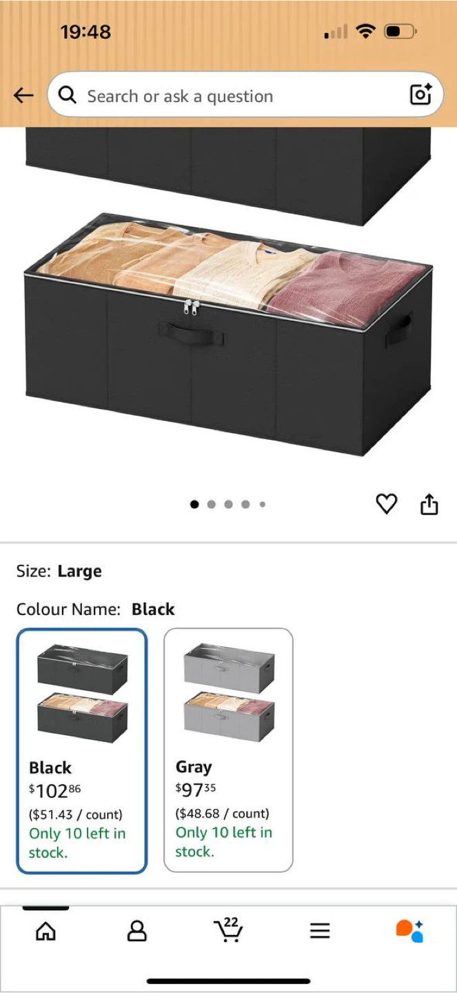 SpaceAid 10” High Under Bed Storage Containers – 2 - photo 2
