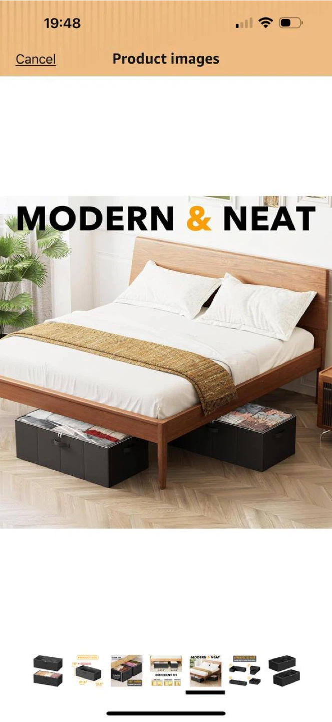 SpaceAid 10” High Under Bed Storage Containers – 2 - photo 4