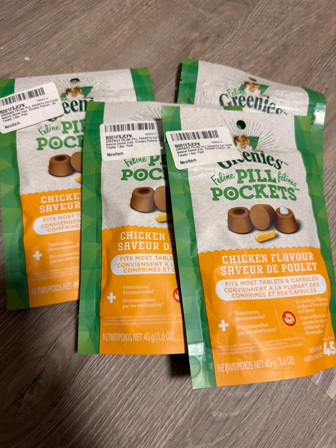 Feline Pill Pockets Cat Treats - Chicken Flavour (3 Pack)