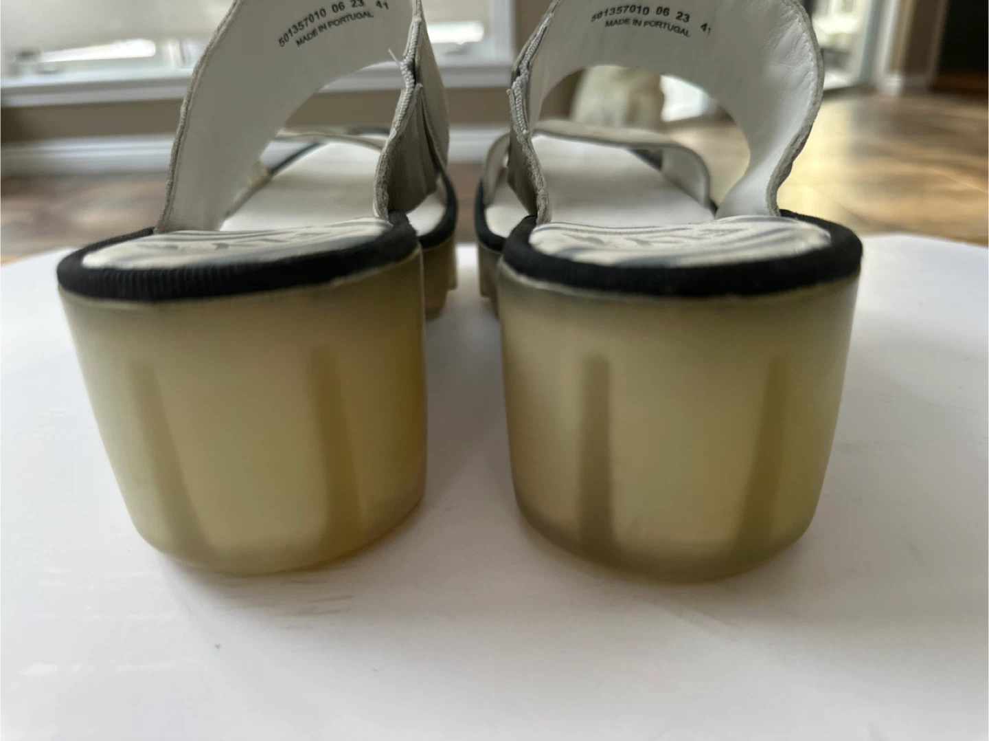 FLY LONDON Wedge Sandals - Silver Leather Sz. 10/EU 41 - photo 5