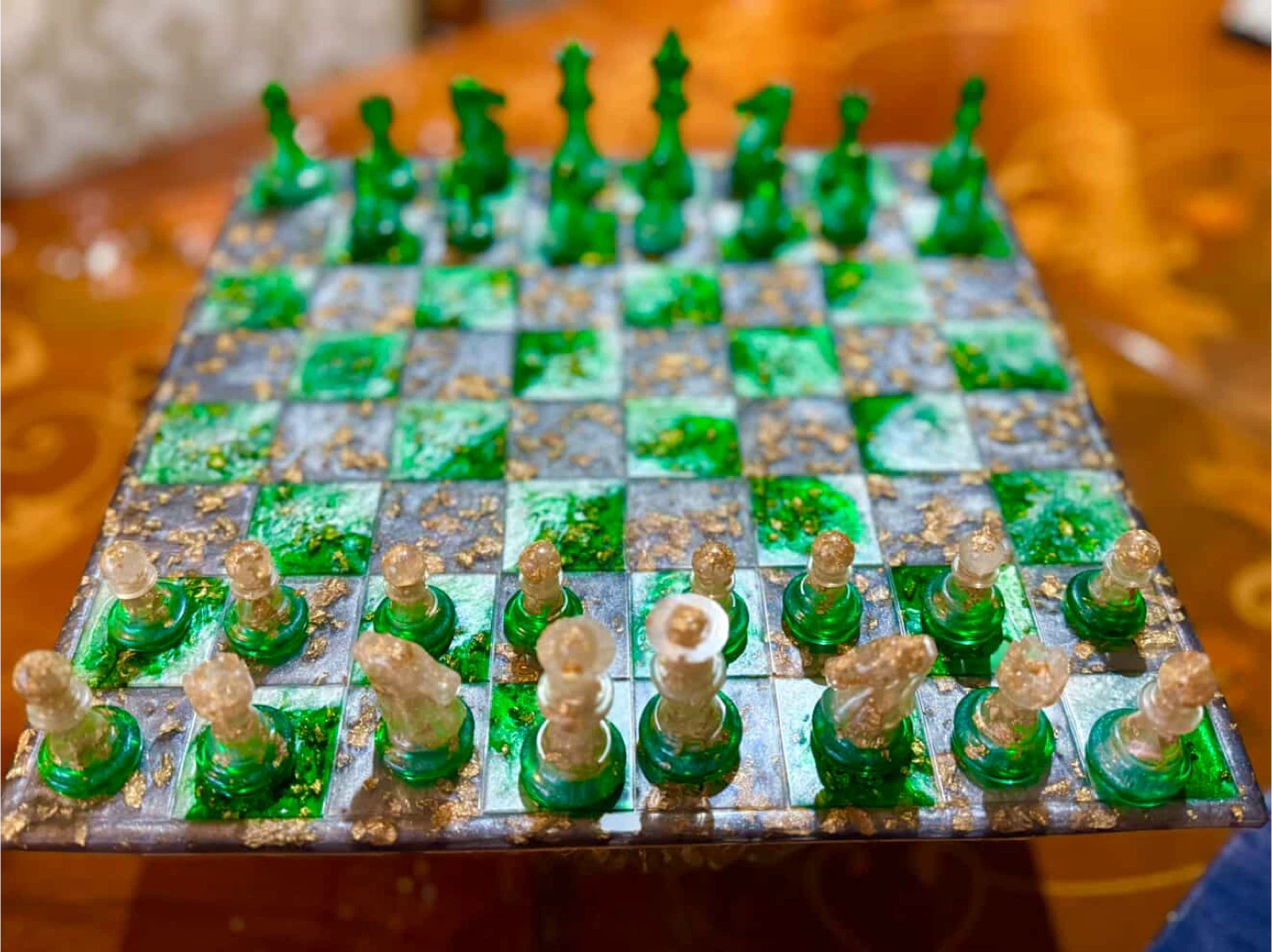 Handmade Decorative Glass Chess Set