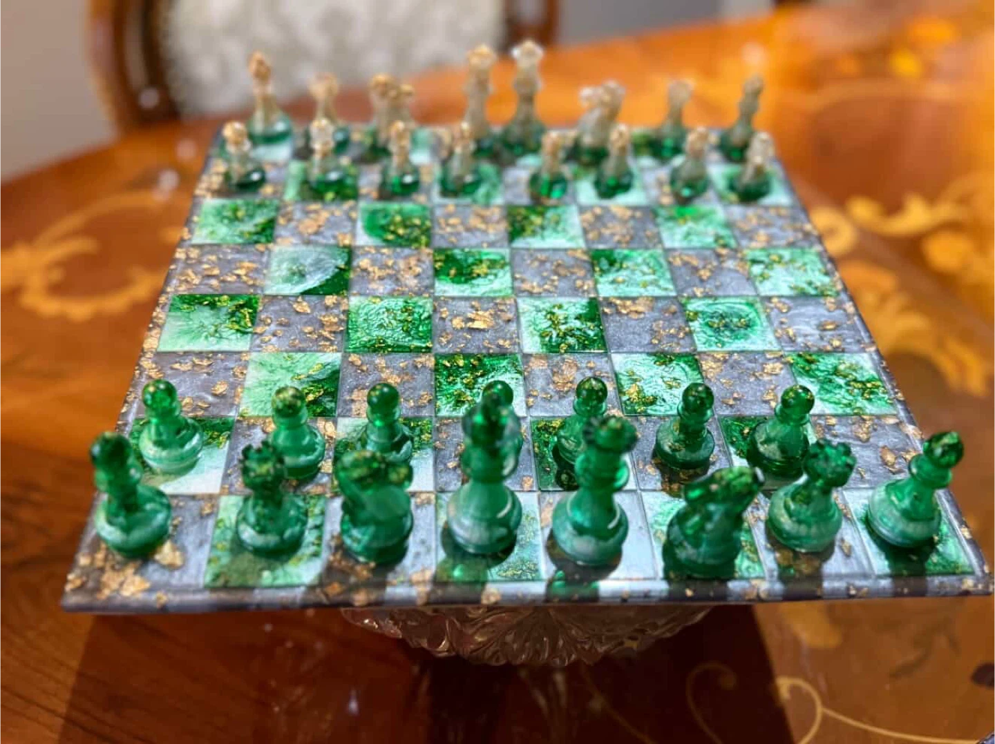 Handmade Decorative Glass Chess Set - photo 2