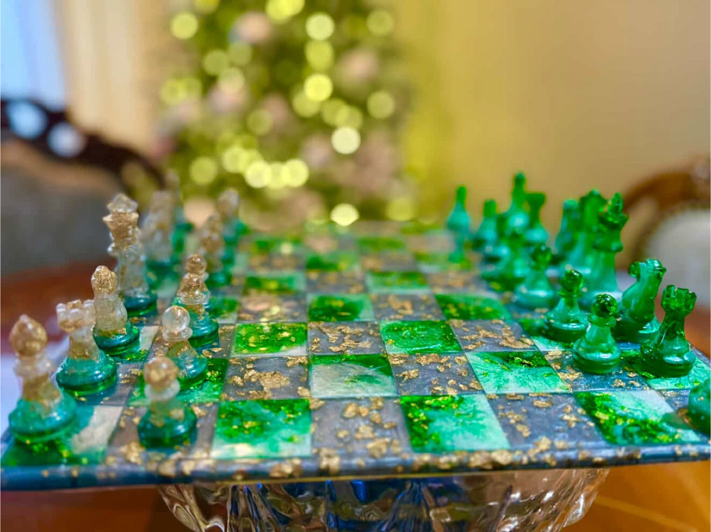 Handmade Decorative Glass Chess Set - photo 3