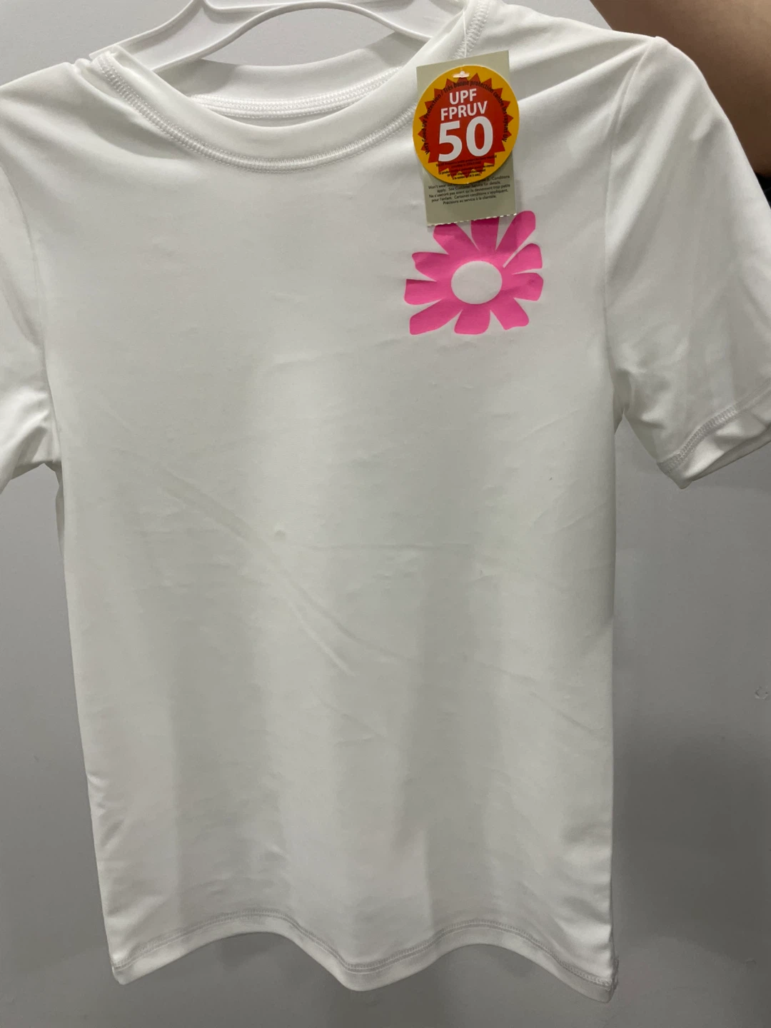 White Rash Guard Swim Shirt size 10-12