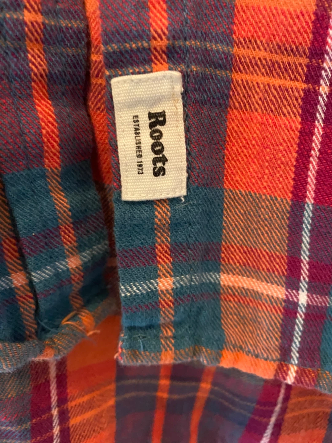 Roots Plaid Flannel Shirt - Size S/P - photo 2