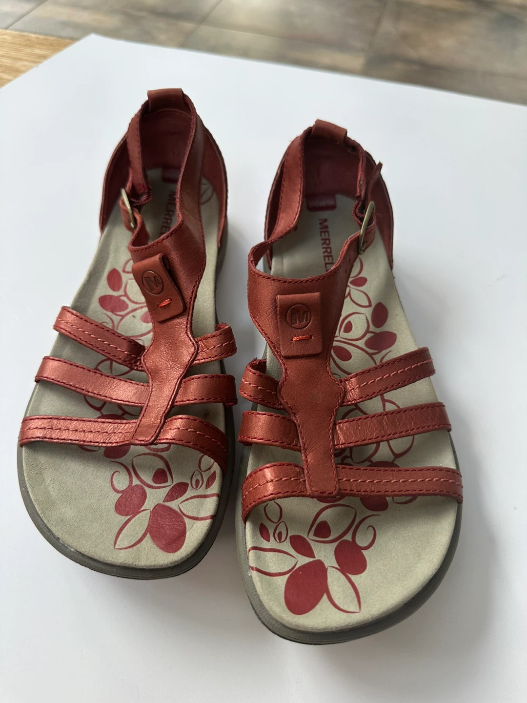 MERRELL Red Strappy leather Sandals Sz. 6/EU 37 - photo 5