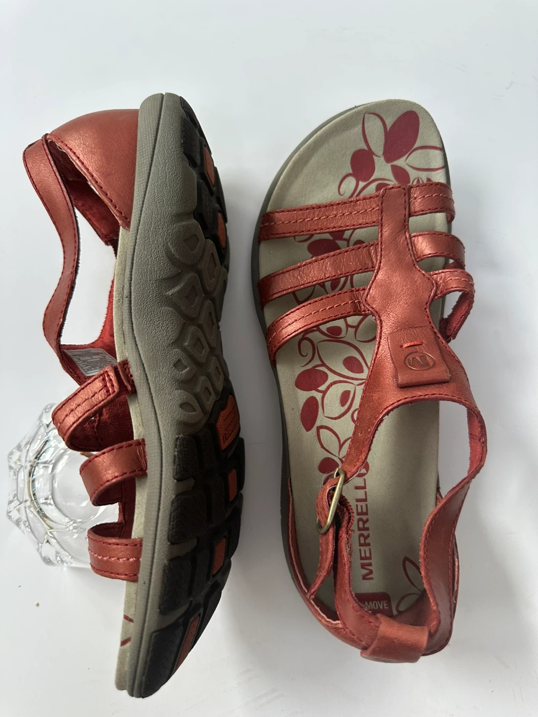 MERRELL Red Strappy leather Sandals Sz. 6/EU 37 - photo 2