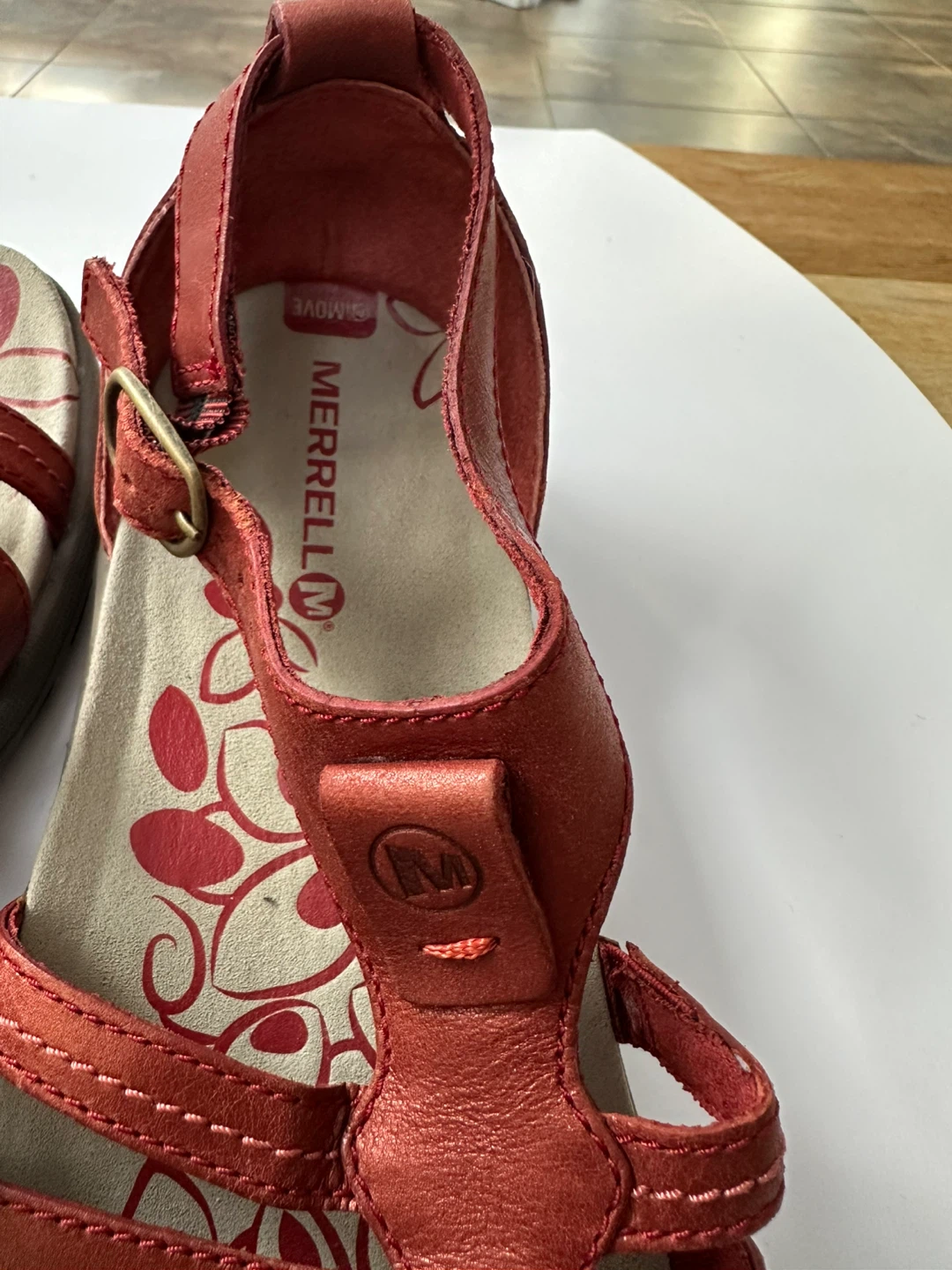 MERRELL Red Strappy leather Sandals Sz. 6/EU 37 - photo 4