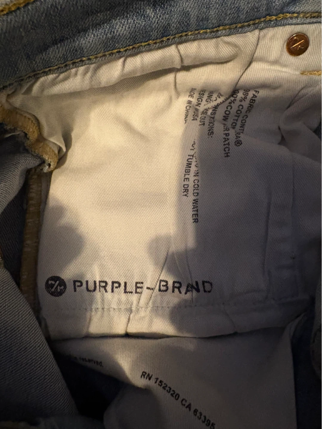 Purple Brand Light Wash Distressed Jeans - photo 3