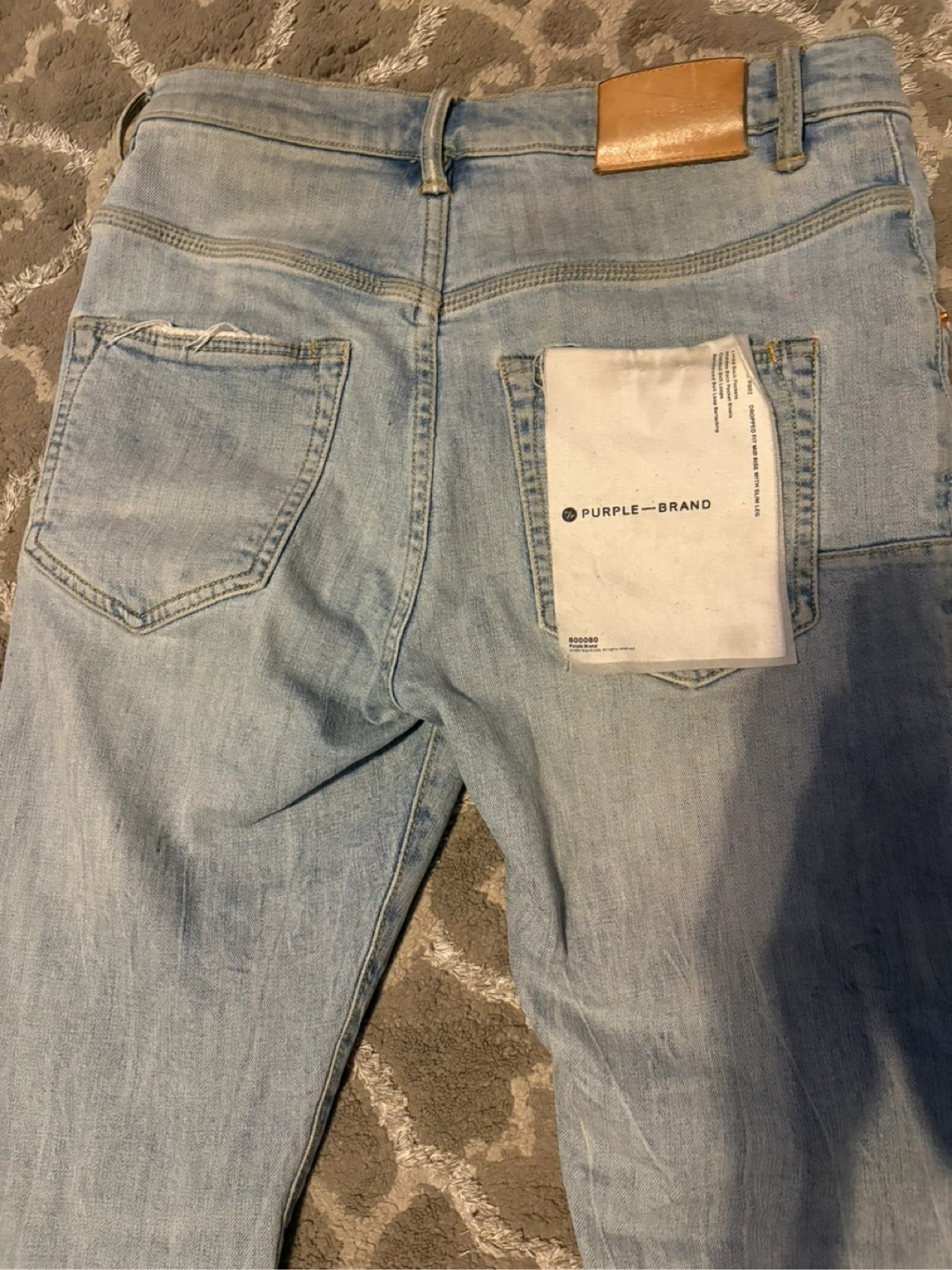 Purple Brand Light Wash Distressed Jeans - photo 4