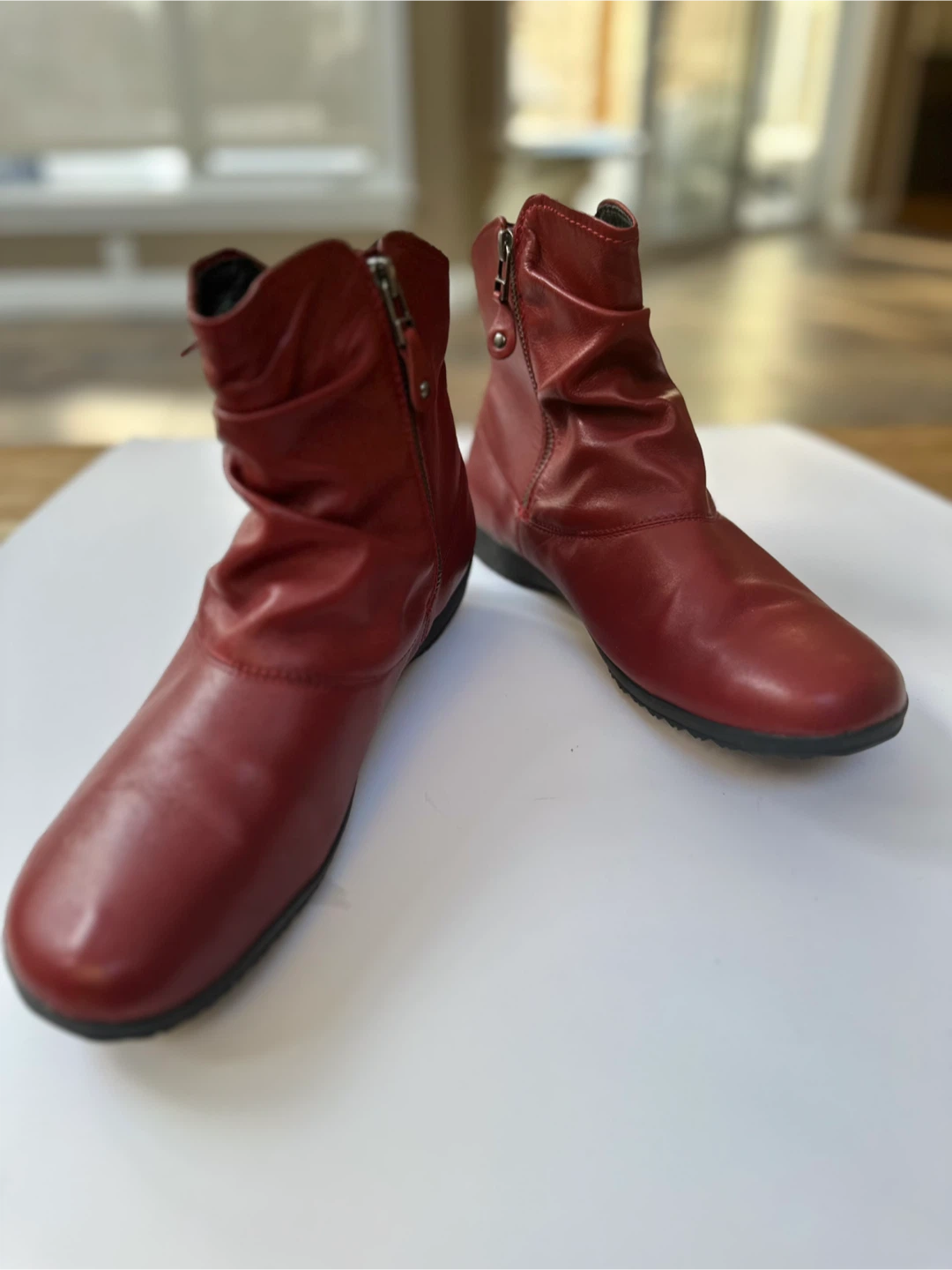 NEW! JOSEF SEIBEL Women’s Red Leather Ankle Boots Sz. 10/EU 41 - photo 4