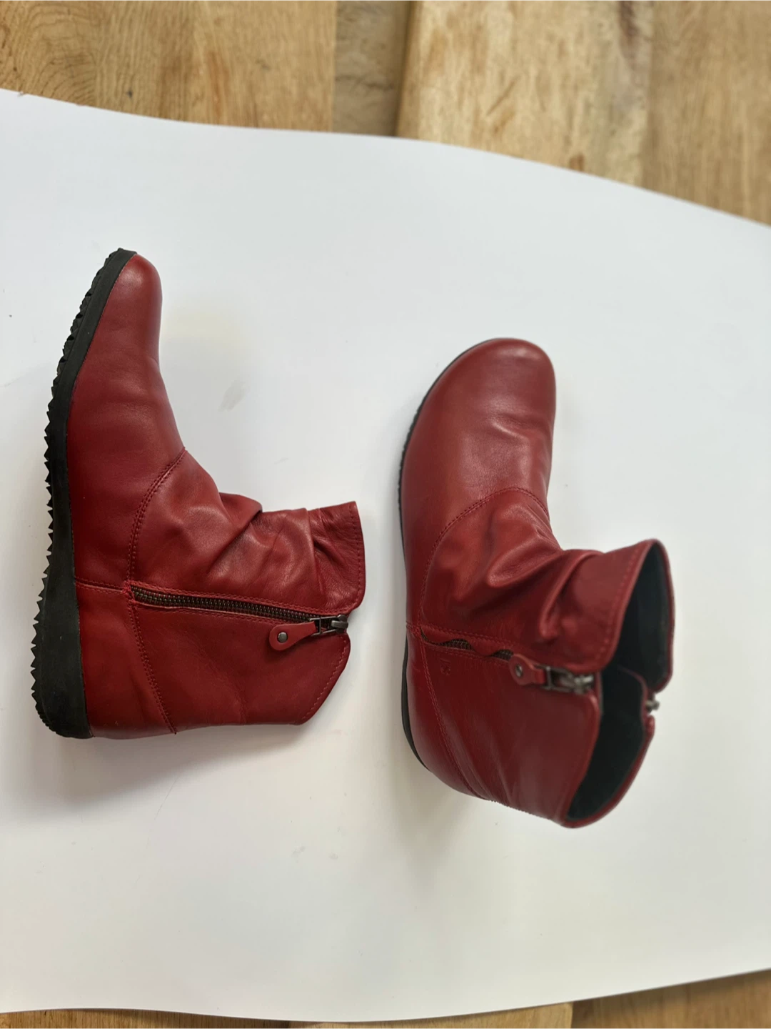 NEW! JOSEF SEIBEL Women’s Red Leather Ankle Boots Sz. 10/EU 41 - photo 3