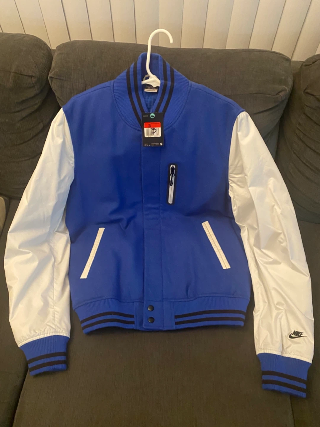 Nike Storm-Fit Varsity Jacket Size L Blue