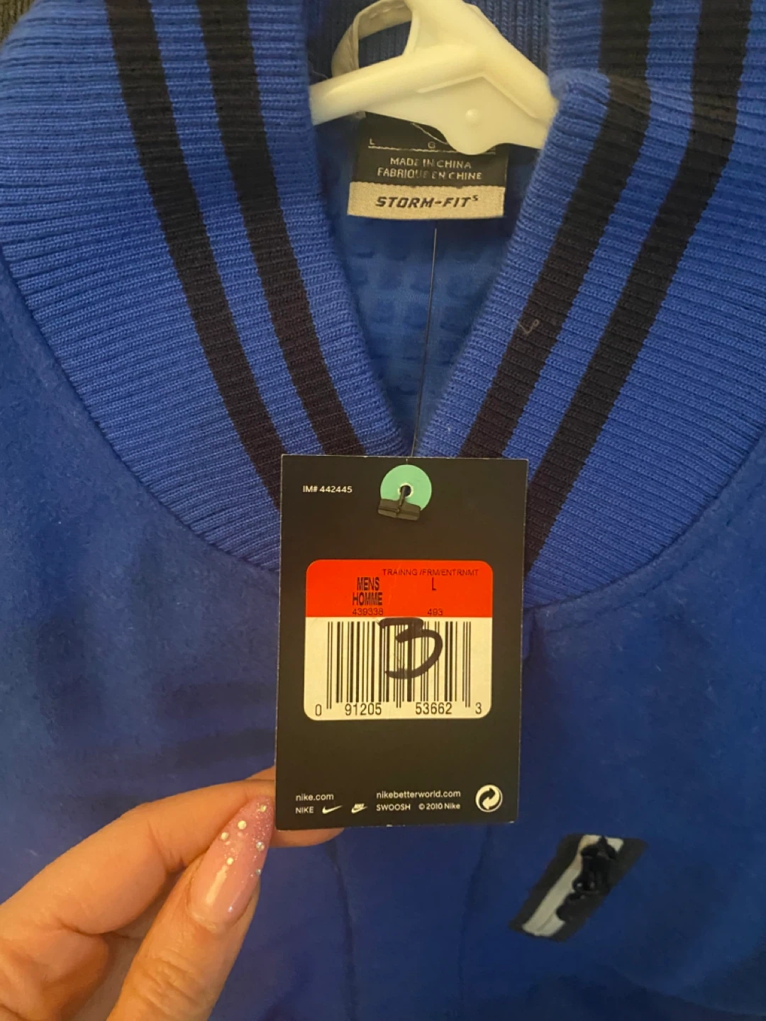 Nike Storm-Fit Varsity Jacket Size L Blue - photo 2