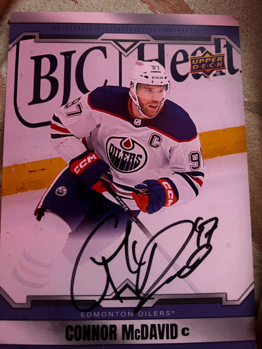 Upper Deck Connor McDavid Autographed Hockey Card - photo 2