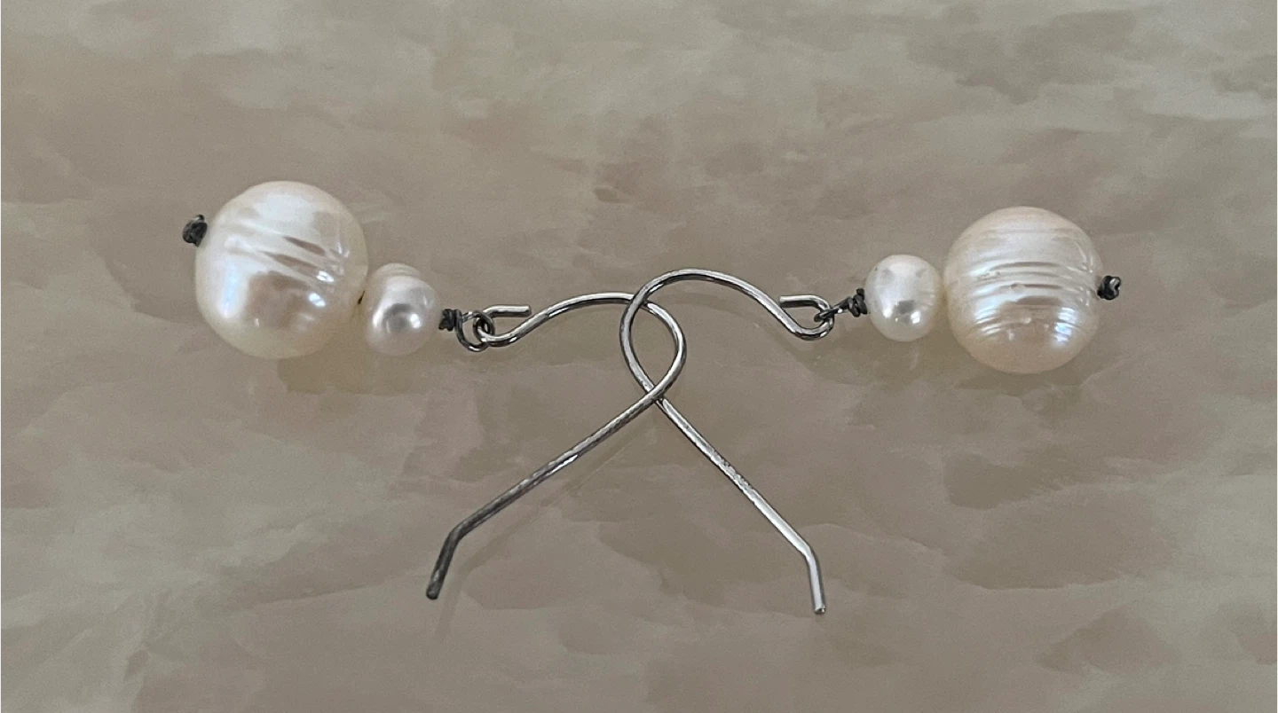 Terryberry Pearl Necklace, Bracelet, and Earrings Set - photo 2