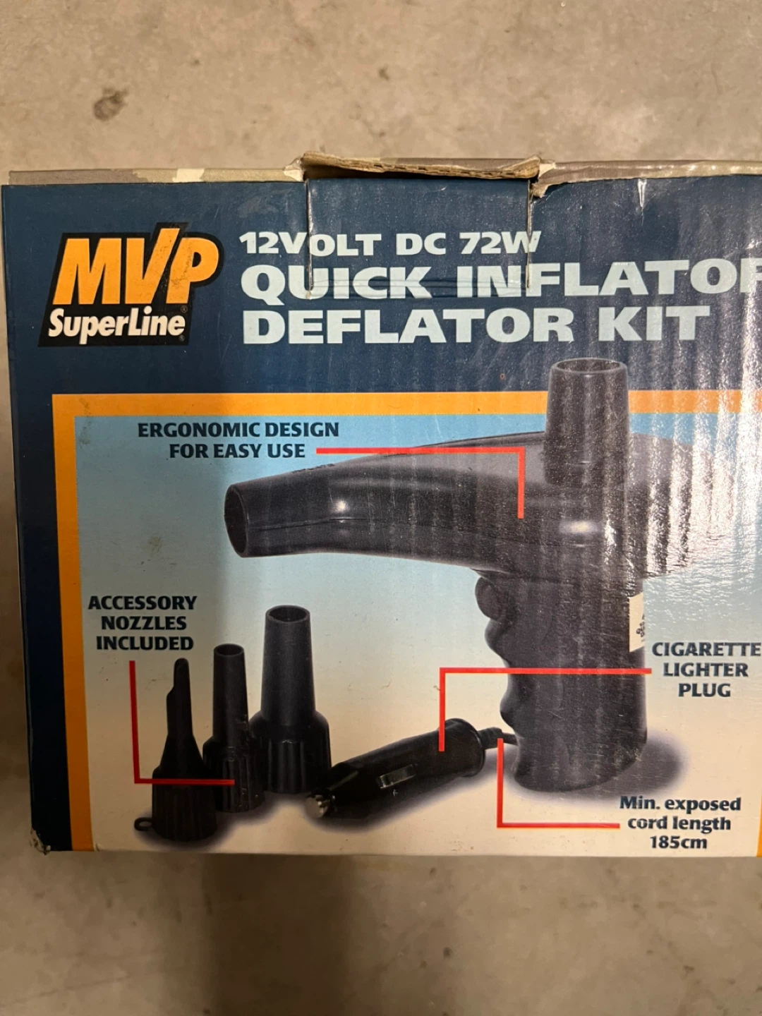 MVP SuperLine 12V DC 72W Quick Inflator Deflator Kit