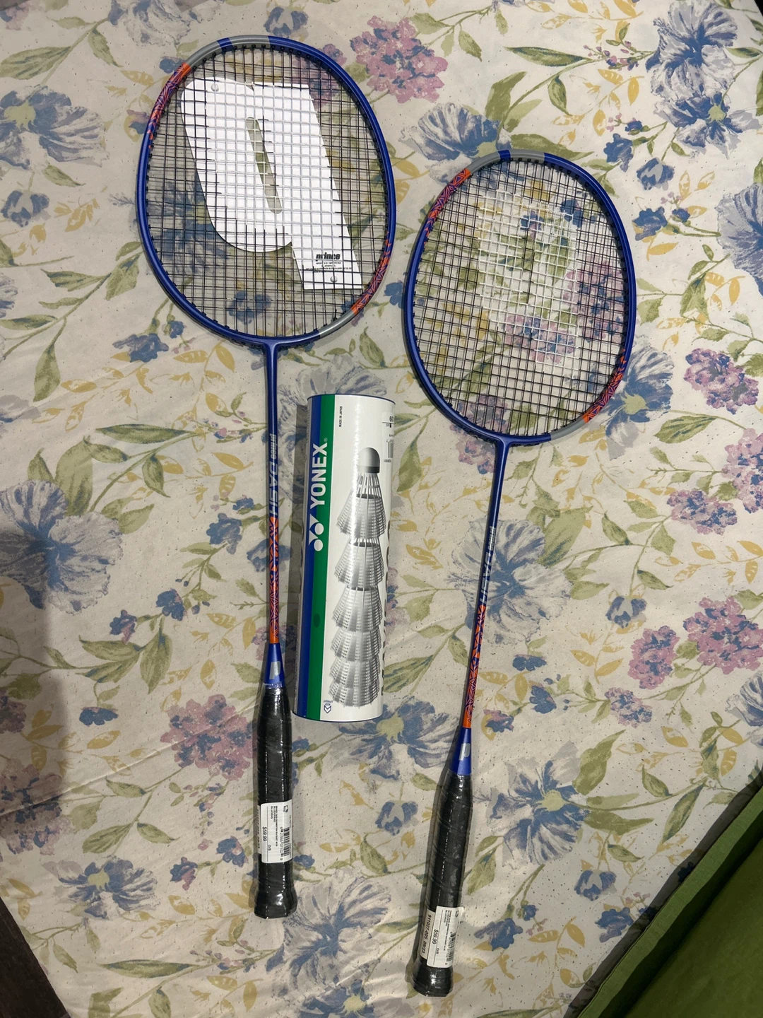 Prince Badminton Racquets with Yonex Mavis 300 Shuttles