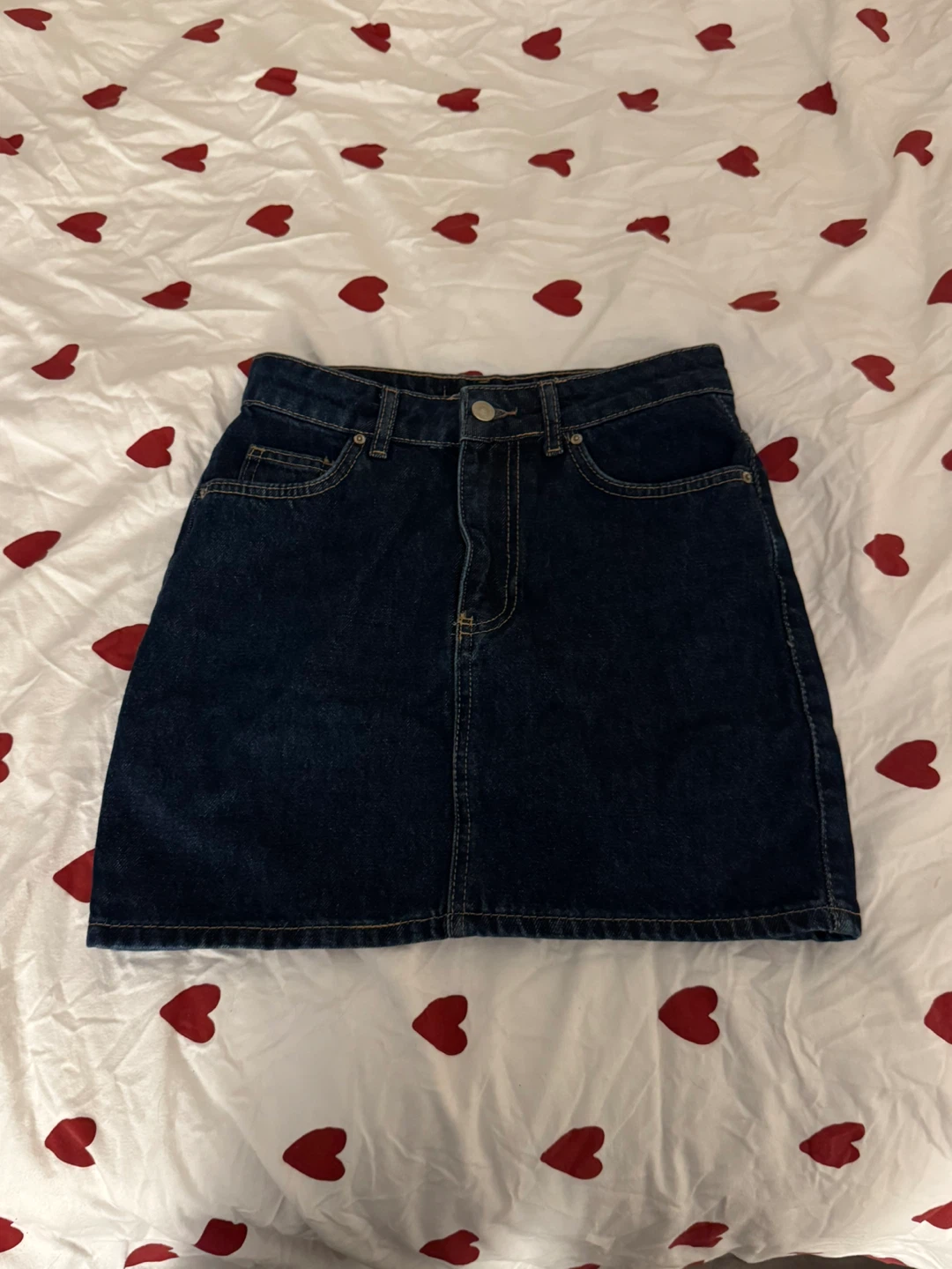 Dark Wash Denim Mini Skirt