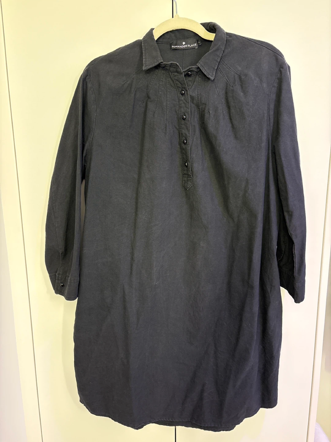 Pomander Place Black Tunic Dress Size L